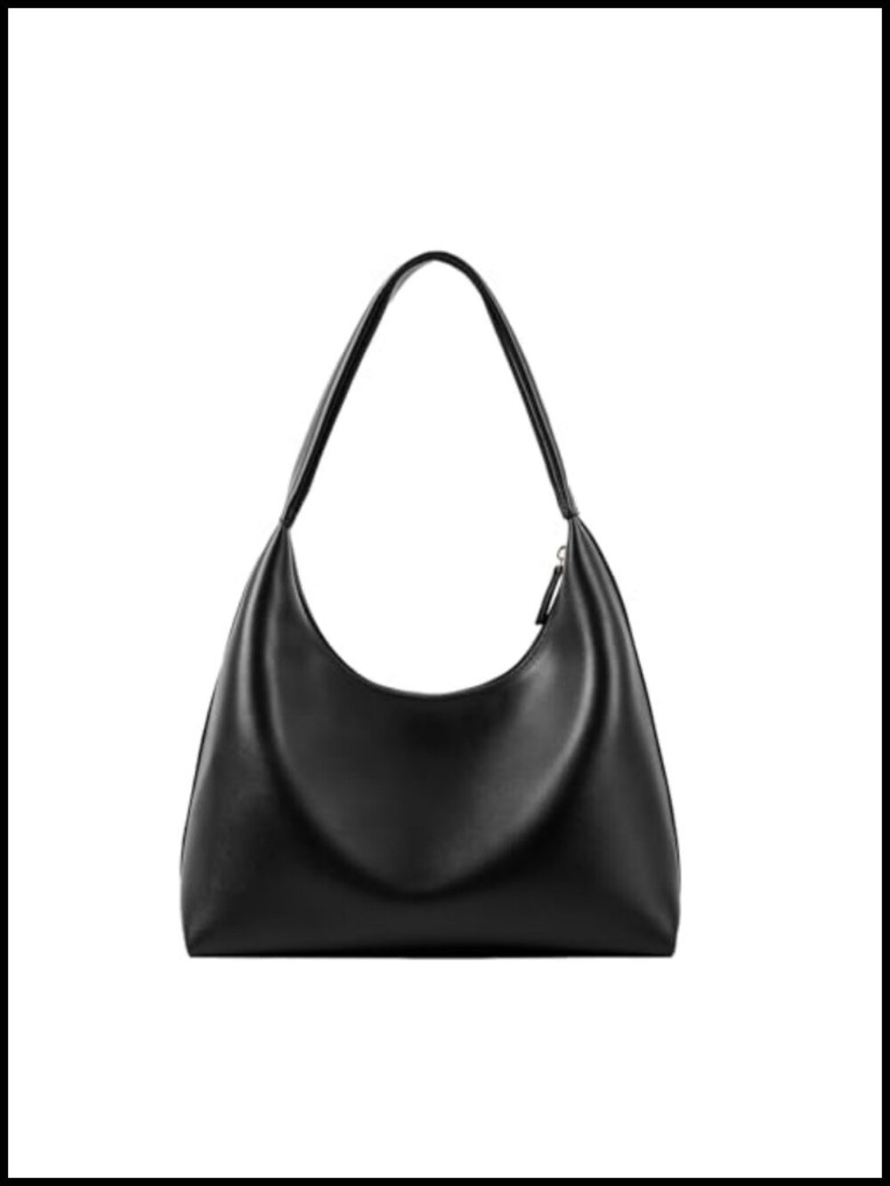 Small Hobo Bag Faux Leather Crescent Shoulder Purse
